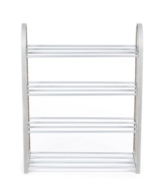 Ayakkabı rafı beyaz arkaplanda izole edildi