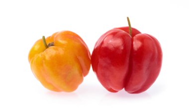 Fresh organic cherry isolated on white background