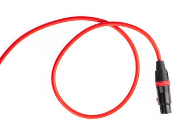 Microphone Cable isolated on white background.