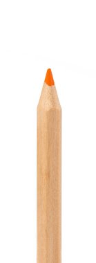 turuncu beyaz zemin üzerine izole kalem.