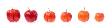 Fresh organic cherry isolated on white background