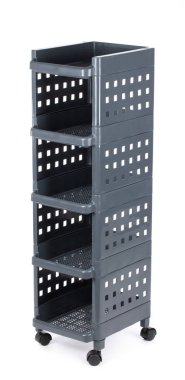 drawers on wheels large plastic storage isolated on white backgr