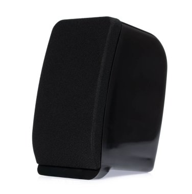 Beyaz arkaplanda izole edilmiş küçük konuşmacılar