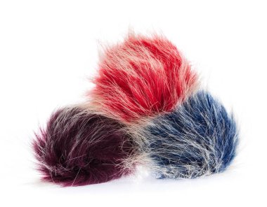 Fur ball isolated on white background