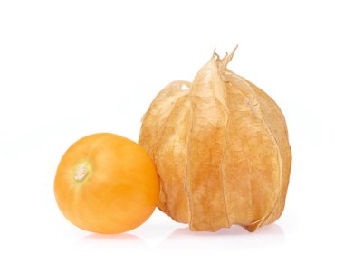 Cape Gooseberry beyaz arka planda izole edildi