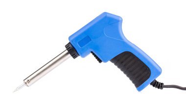 Gun electric solder for soldering electronic work isolated on a 