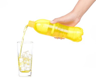 hand pouring refreshing pineapple