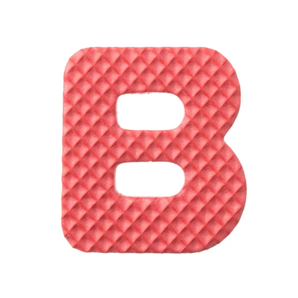白い背景に隔離されたEvaフォームから作られたアルファベットB — ストック写真