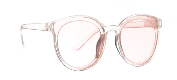 Lunettes de soleil roses sur fond blanc — Photo