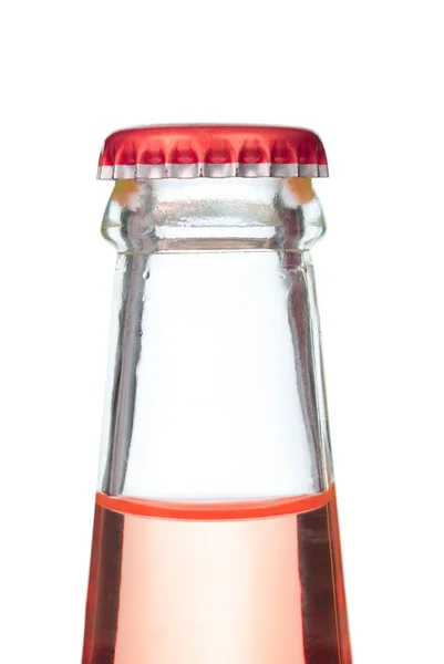 Röd whisky flaska isolerad på vit bakgrund — Stockfoto