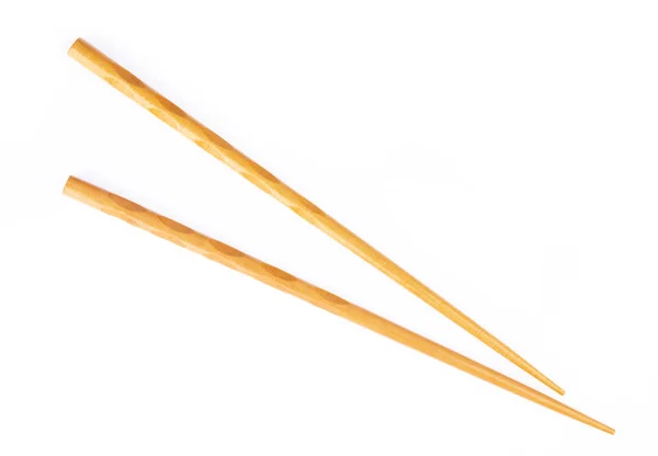 Wood chopsticks isolated on a white background — 图库照片