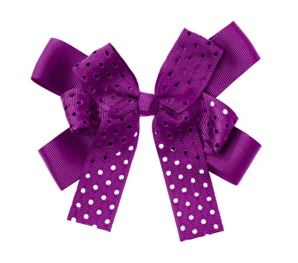 Purple hair bow tie isolated on white background — Stockfoto