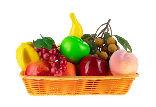 Basket of fruit for decoration artificial fruit ornaments artifi — 스톡 사진
