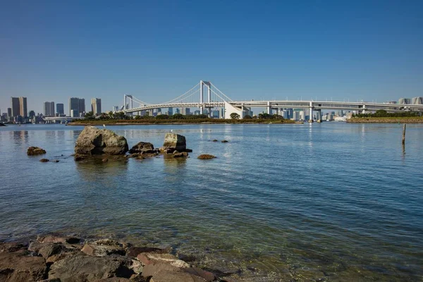 Rainbow Bridge at Tokyo Bay — стокове фото