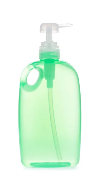 Plastic container voor vloeibare zeep, gel, lotion geïsoleerd op wit — Stockfoto