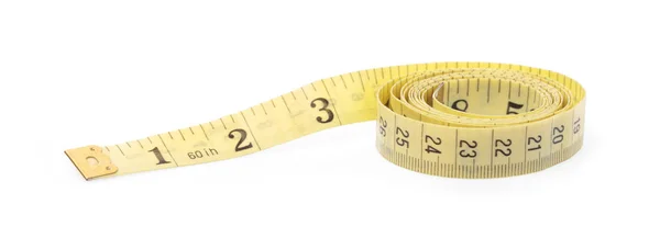 Measuring tape of the tailor for design isolated on white backgr — Stok fotoğraf