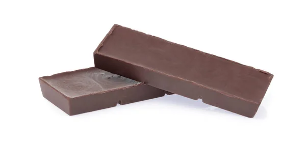 하얀 배경에 분리되어 있는 초콜릿바 — 스톡 사진