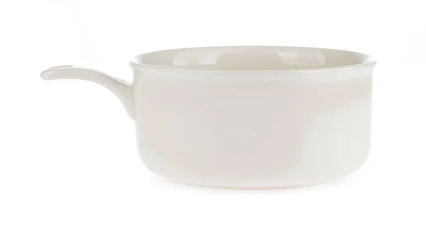 Vazio branco Sopa Bowls isolado no fundo branco — Fotografia de Stock
