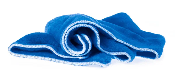 Lingettes bleues microfibre isolées sur fond blanc — Photo