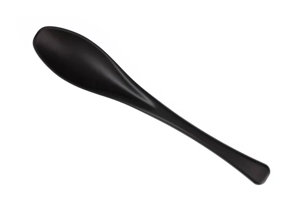 Black of Spoon Elszigetelt fehér háttér — Stock Fotó