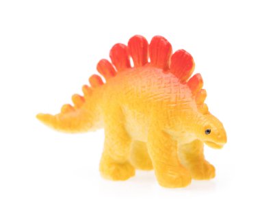 Dinosaur Ankylosaurus made out of plastic. dinosaur toy isolated