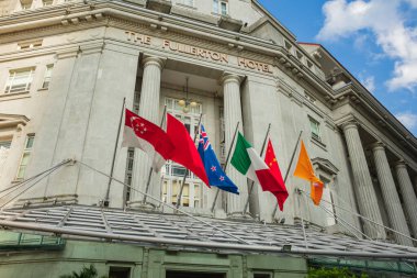 SINGAPORE - FEBRUARY 19, 2017: The Fullerton Hotel is luxury roo