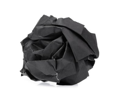 Crumbled paper isolated on a white background