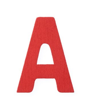 Alphabet wood of texture tree isolated on white background