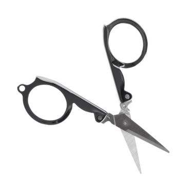 Small steel scissors isolated on white background