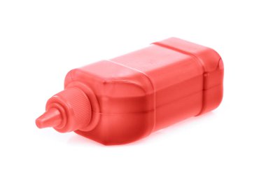 Yazıcı için mürekkep şişesi Beyaz Arkaplanda izole edildi