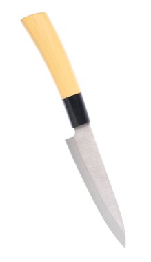 Ahşap bıçak beyaz arka planda izole
