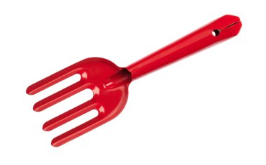 red shovel isolated on a white background.