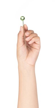 El ele tutuşma kanalı beyaz arkaplanda izole edildi