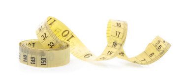 Measuring tape of the tailor for design isolated on white backgr