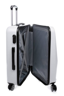 Seyahat çantası beyaz arkaplanda izole edildi