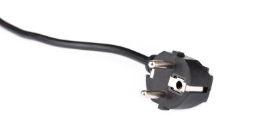 Elektrik prizi beyaz arkaplanda izole edildi