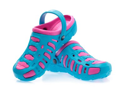 kauçuk ayakkabılar beyaz arkaplanda izole edildi