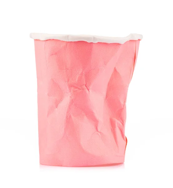 Pink Waste Paper Cup — Stock Photo, Image