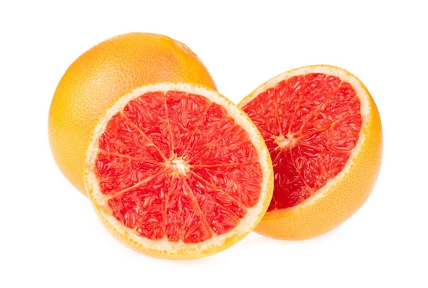 Ripe grapefruit slice isolated on white background. — Stock Photo, Image