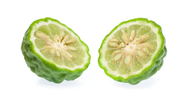 Bergamot fruit slice isolated on white background — Stockfoto