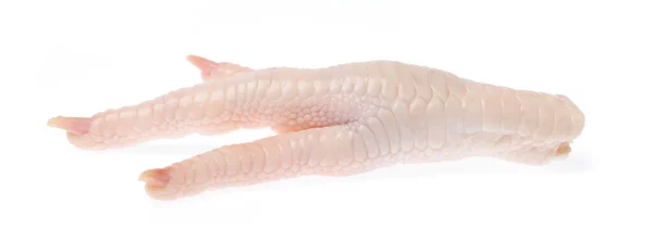 Rohe Hühnerfüße isoliert auf weißem Hintergrund — Stockfoto