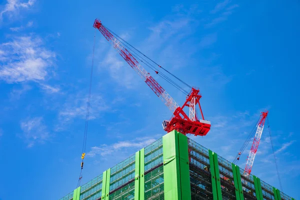 Crane and construction of building