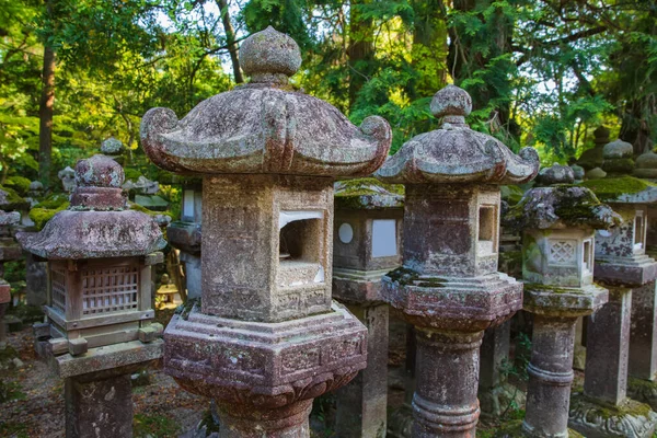 Japanese stone lantern in garden — Stock Photo, Image