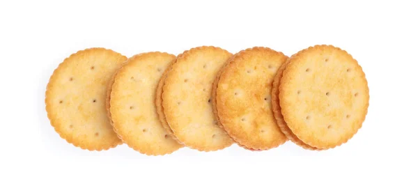 Galletas de galleta aisladas sobre fondo blanco —  Fotos de Stock