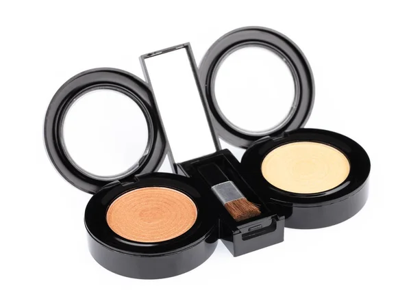 Kosmetika av makeup markera kontur palett isolerad på vit — Stockfoto