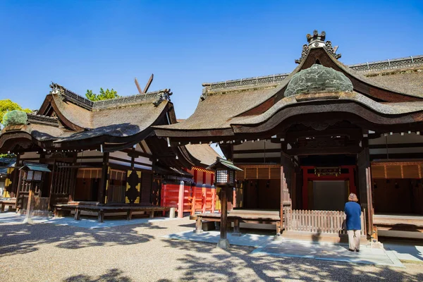 Kuil Agung Sumiyoshi (Sumiyoshi-taisha) di Osaka — Stok Foto