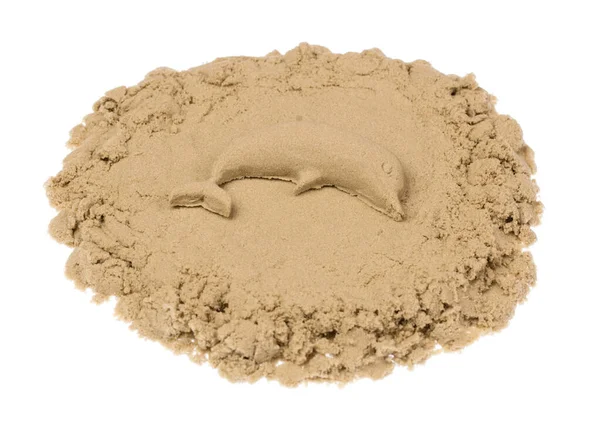 白色背景下孤立的动物的沙雕 — 图库照片