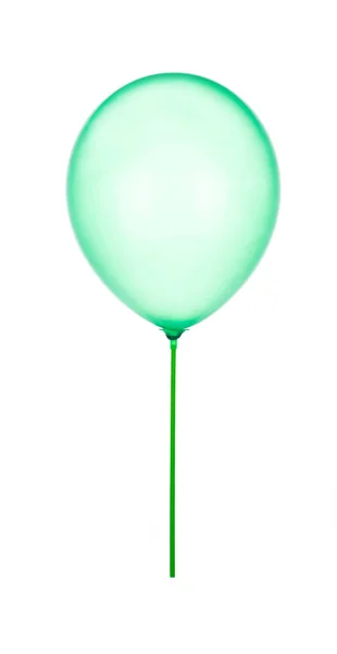 Green Rubber Balloon isolated on a white background. — ストック写真
