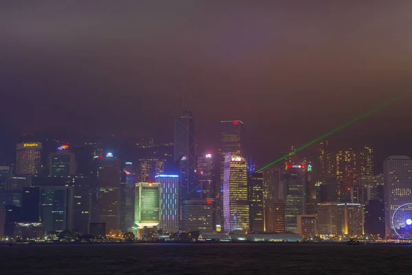 Hong Kong - March 20, 2016:Symphony of Lights show in Hong Kong. — Stock Photo, Image