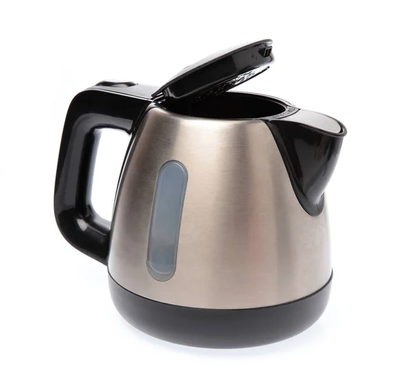 Electric stainless steel kettle isolated on white background — Stock Photo, Image